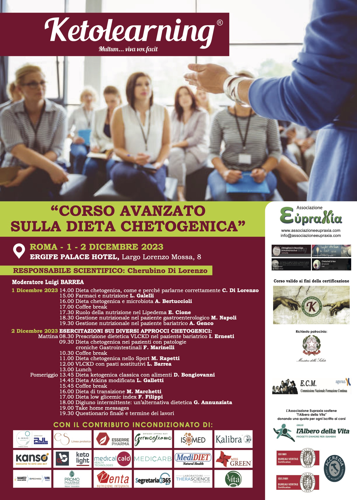 Featured image for “Corso avanzato sulla dieta chetogenica ROMA 01-02/12”