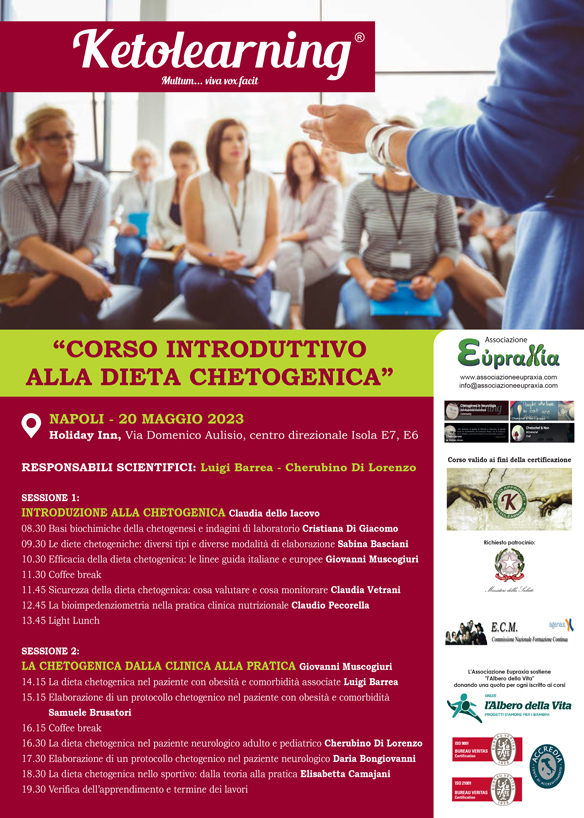 Featured image for “Corso introduttivo alla dieta chetogenica – Napoli”